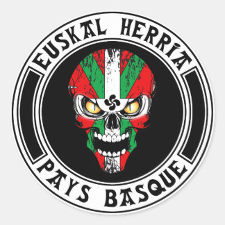 Basque skull ラウンドシール