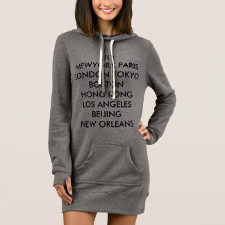 BasriおよびAvon著旅行者のフード付きスウェットシャツ ドレス