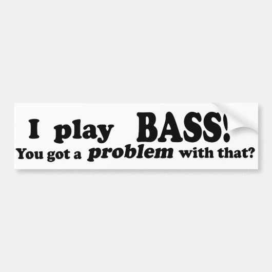 Bass得の問題 バンパーステッカー (正面)