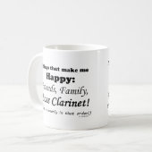 Bass Clarinetが嬉しい コーヒーマグカップ (正面左)