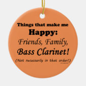 Bass Clarinetが嬉しい セラミックオーナメント (正面)