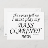 Bass Clarinetの声が必要遊と ポストカード (正面/裏面)