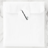 Bass Clarinetグラフィック、Just the Clarinet ラウンドシール (バッグ)