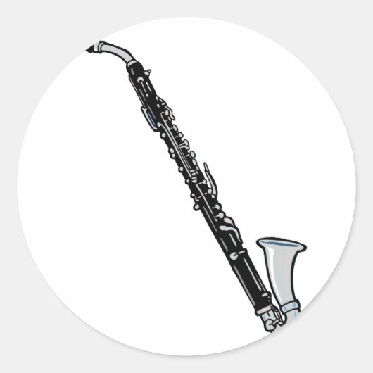 Bass Clarinetグラフィック、Just the Clarinet ラウンドシール (正面)