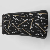 Bass Clarinetミュージックノートパターン ゴルフヘッドカバー (正面)