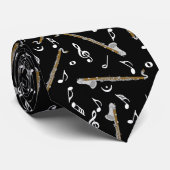 Bass Clarinetミュージックノートパターン ネクタイ (ロール)