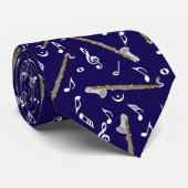 Bass Clarinetミュージックノートパターン ネクタイ (ロール)