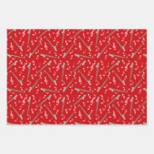 Bass Clarinetミュージックノートパターン ラッピングペーパーシート (正面)