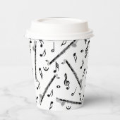 Bass Clarinetミュージックノートパターン 紙コップ (左)