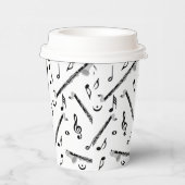 Bass Clarinetミュージックノートパターン 紙コップ (右)