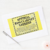 Bass Clarinetライセンス矩形ステッカー 長方形シール (封筒)