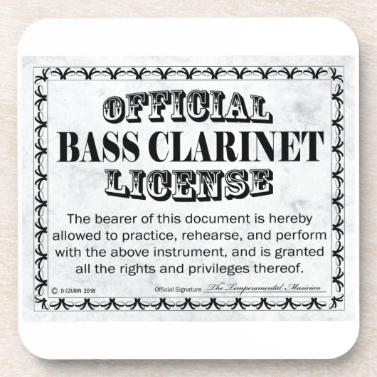 Bass Clarinetライセンス コースター (正面)