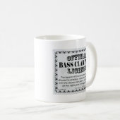 Bass Clarinetライセンス コーヒーマグカップ (正面右)