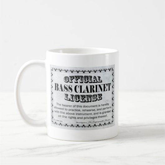 Bass Clarinetライセンス コーヒーマグカップ (左)