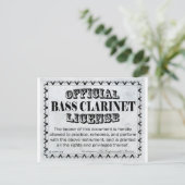 Bass Clarinetライセンス ポストカード (スタンド正面)