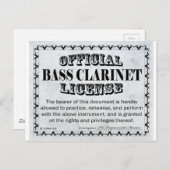 Bass Clarinetライセンス ポストカード (正面/裏面)