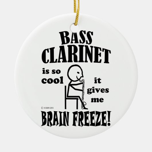 Bass Clarinet、Brain Freeze セラミックオーナメント (正面)