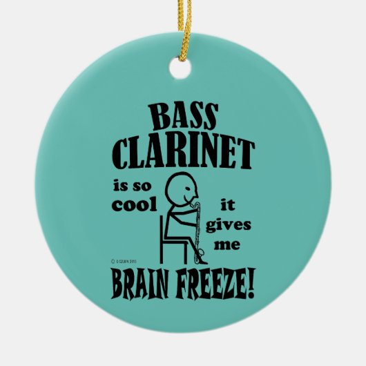 Bass Clarinet、Brain Freeze Ceramicオーナメント セラミックオーナメント (正面)