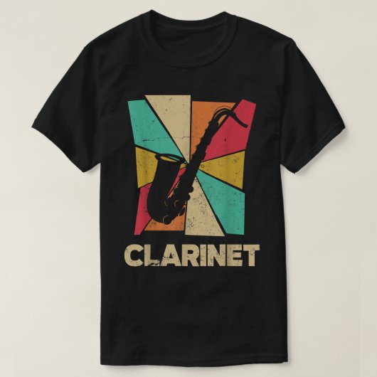 Bass Clarinet Clarinetist Clarinet Player Silhouet Tシャツ (デザイン正面)