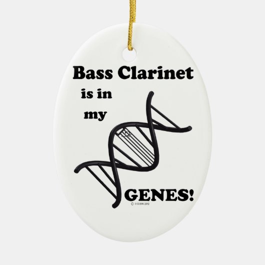 Bass Clarinet in my Genes セラミックオーナメント (正面)
