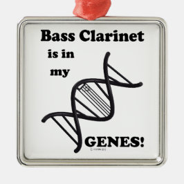 Bass Clarinet in my Genes メタルオーナメント
