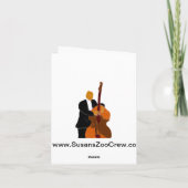 Bass Clarinet with music notes カード (裏面)