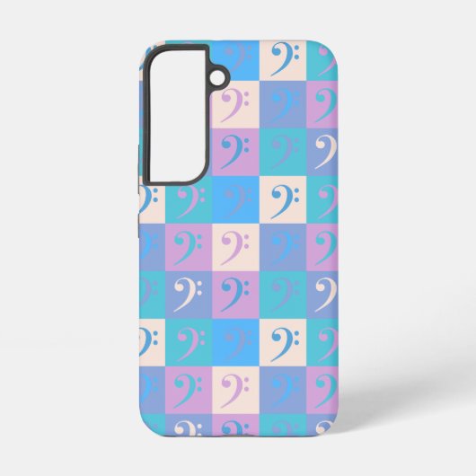 Bass Clef Pattern Music Pastel Samsung Galaxyケース (裏面)