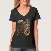 Bass drum  music instrument Graphic steampunk Tシャツ (正面)