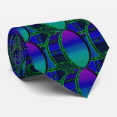 Bass Drum Shades of Blue Pattern Necktie ネクタイ (ロール)