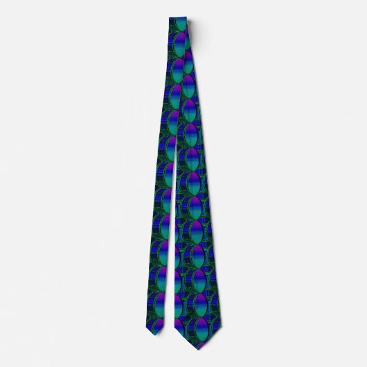 Bass Drum Shades of Blue Pattern Necktie ネクタイ (裏面)