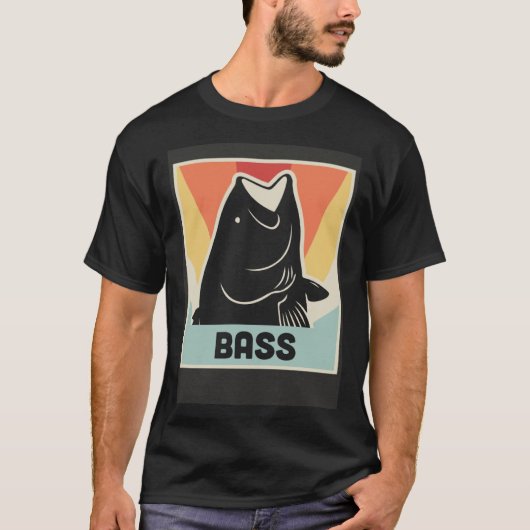 Bass Fish Freshwater Fishing & Bass Fishing Tシャツ (正面)