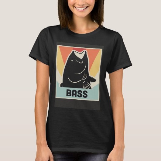 Bass Fish Freshwater Fishing & Bass Fishing Tシャツ (正面)