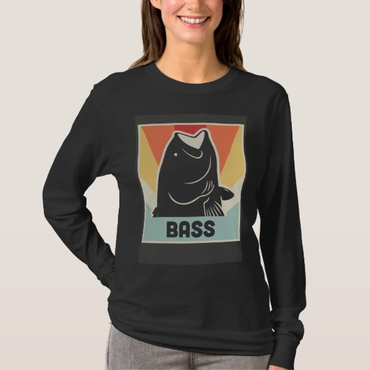 Bass Fish Freshwater Fishing & Bass Fishing Tシャツ (正面)