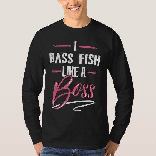 BASS FISH Like A Boss  Lady Boss Girl Power Tシャツ (正面)