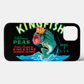 Bass Fish Wearing a Crown on a Black Background Case-Mate iPhoneケース (裏面 (横))