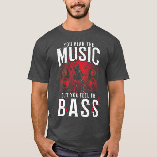 Bass Guitar音楽は聴こえるが、You Fe Tシャツ