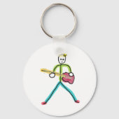 Bass Guitar Stickman キーホルダー (裏面)