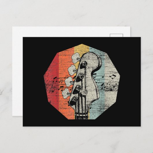 Bass-guitaristのギフトアイディア- Bass Guitar ポストカード (正面/裏面)