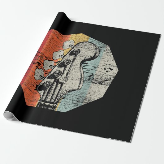 Bass-guitaristのギフトアイディア- Bass Guitar ラッピングペーパー (アンロールド)