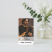 Bass Guitarist Musician QR Code Photo 名刺 (スタンド正面)