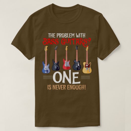 Bass Guitarsの問題Bass Guitarist Pla Tシャツ (デザイン正面)