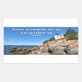 Bass Harbor Head Light house, Maine Stickers 長方形シール