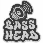 BASS HEAD black/grey シール (正面)