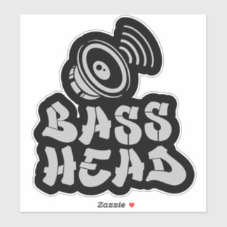 BASS HEAD black/grey シール