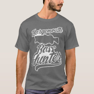 Bass Hunter Designラーゲマウスバスフィッシング Tシャツ
