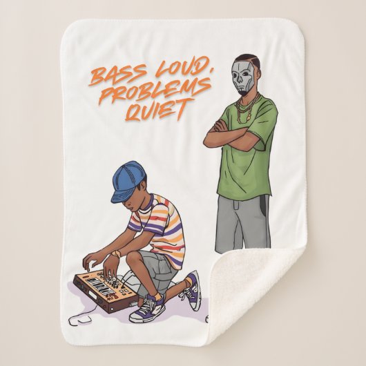 Bass Loud, Problems Quiet Music Art Blanket シェルパブランケット (正面)