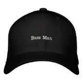 Bass Man Fish More Baseball Hat 刺繍入りキャップ (正面)