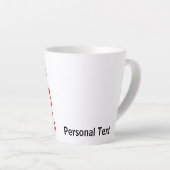 Bass Master Stick Man illustration, personalize カフェラテマグ (右アングル)