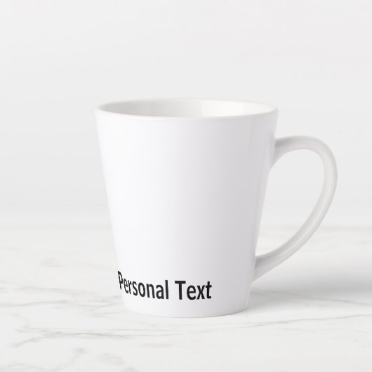 Bass Master Stick Man illustration, personalize カフェラテマグ (右)