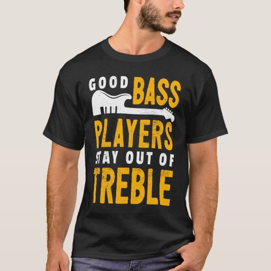 Bass Player Pun Bassist Joke Electric Bass Tシャツ (正面)